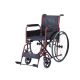 Wheelchair With Black Rexine -Lb 809R (Maroon Powder Coated)